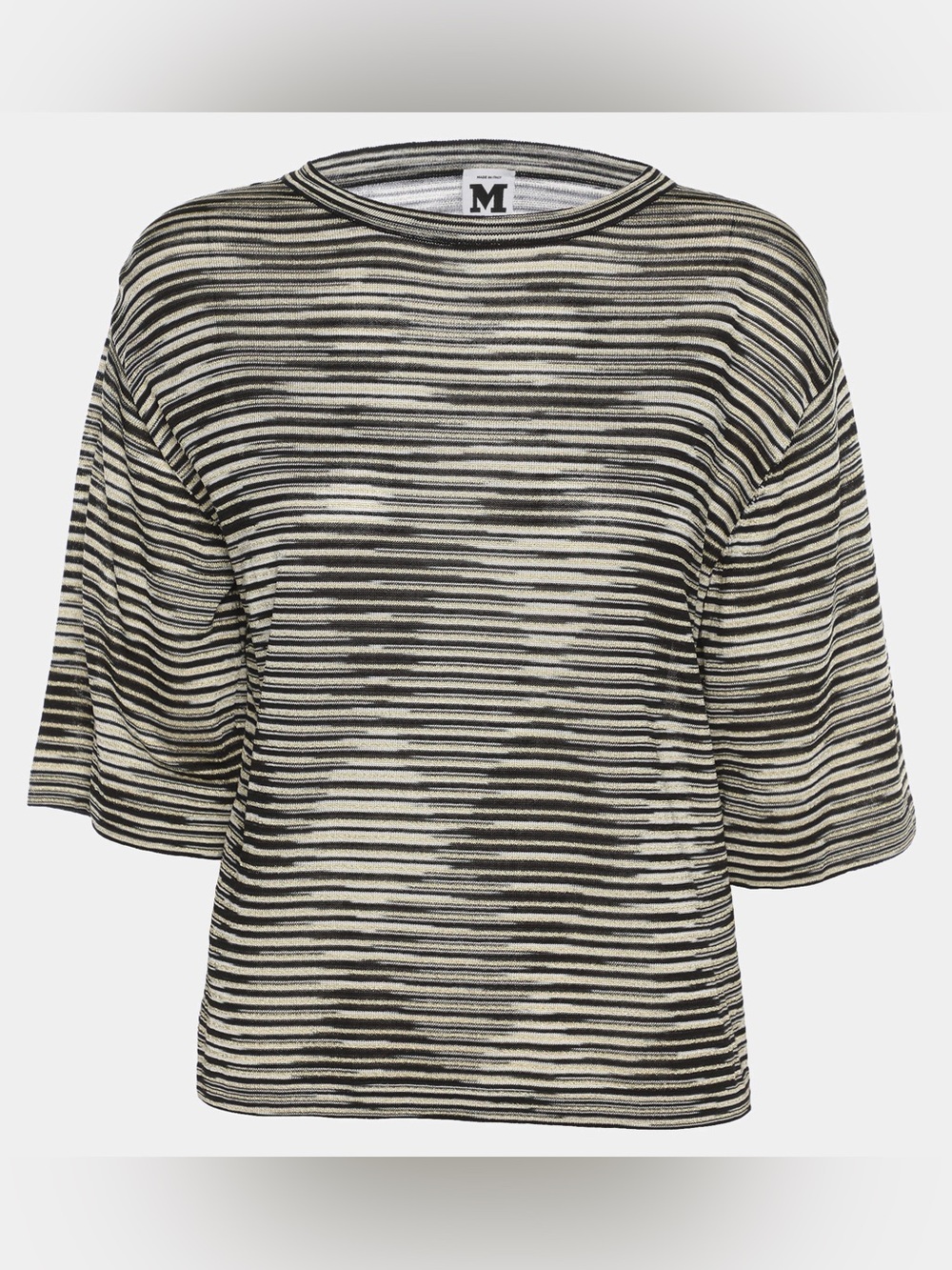 M Missoni Multicolor Stripe Rib Knit Long Sleeve Top Size XS
